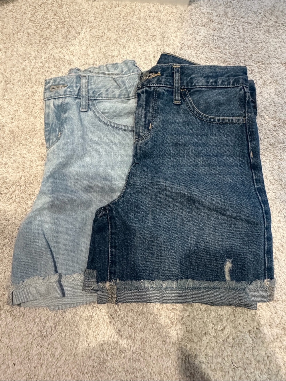 The Children's Place Denim Shorts - Light Blue & Dark Blue